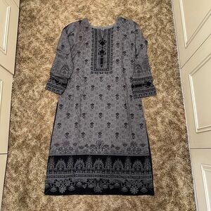 Pakistani Indian Punjabi Printed Linen Shalwar Kameez Suit